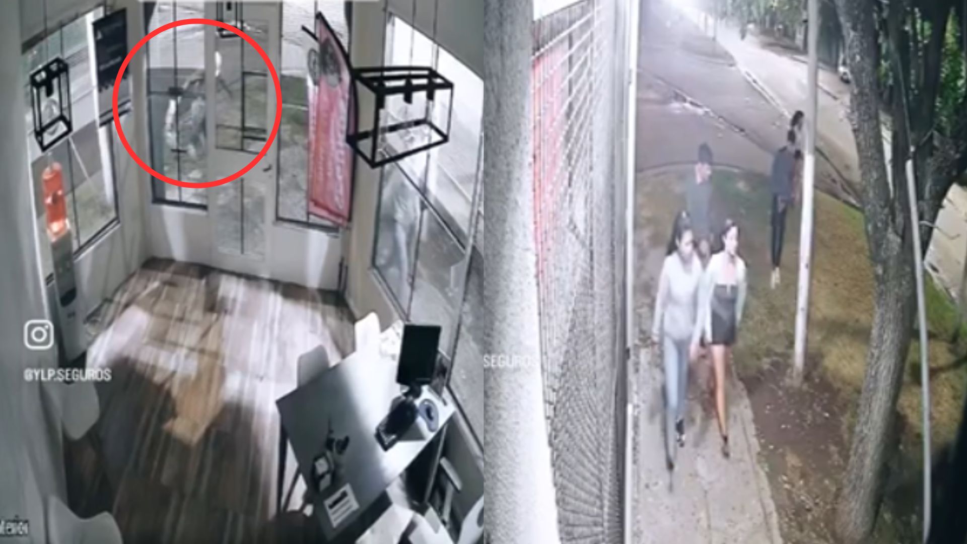 Un grupo de jovenes rompió de una patada la puerta de un local en Pilar
