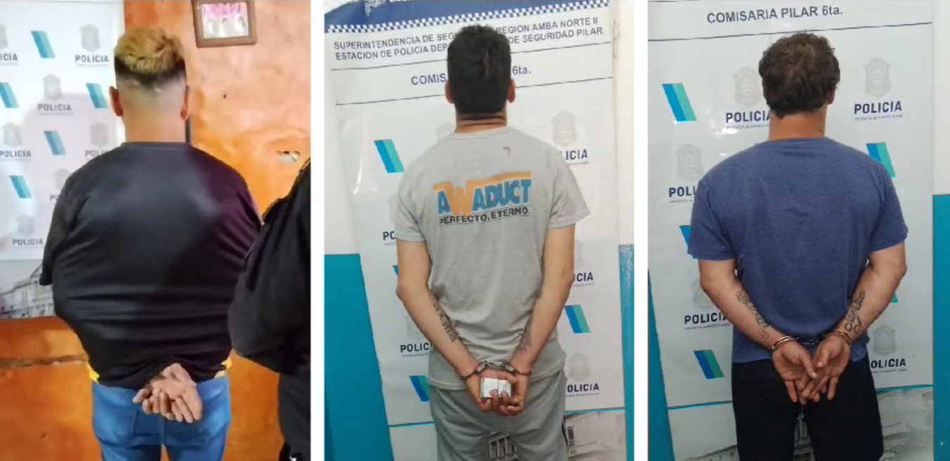 Villa Rosa: Capturan a un trío de ladrones que robó a una empresa empaquetadora