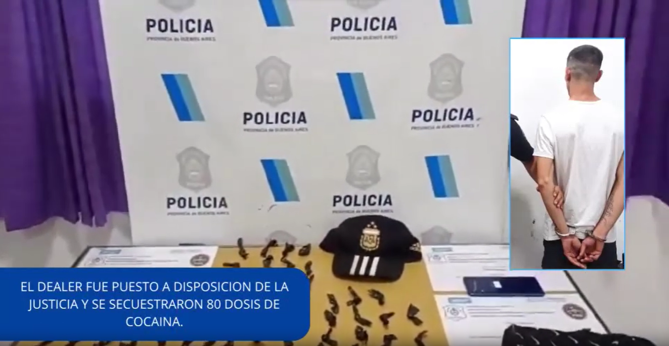 Manuel Alberti: Andaba en bicicleta con 80 dosis de cocaína y lo detuvieron