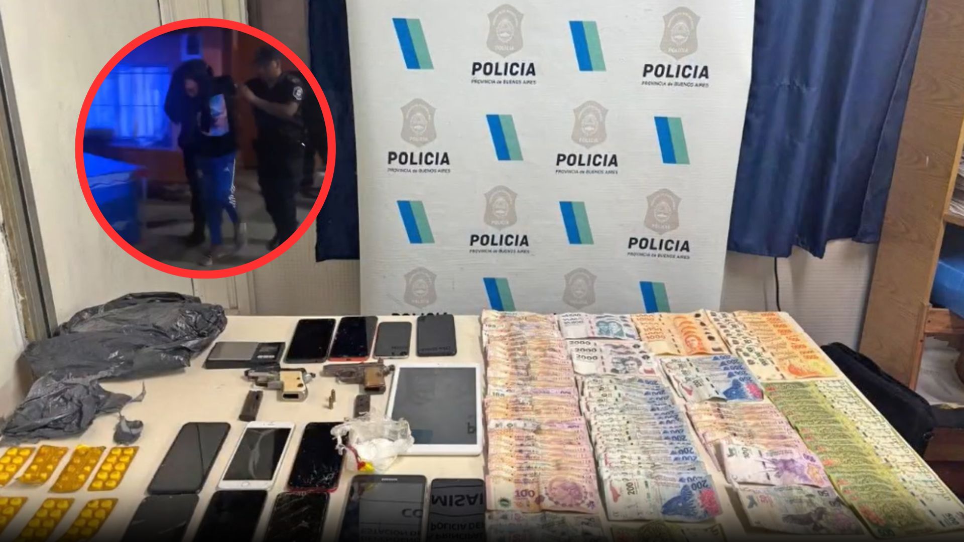 Cumplía arresto domiciliario y amenazó a un vecino con armas de fuego