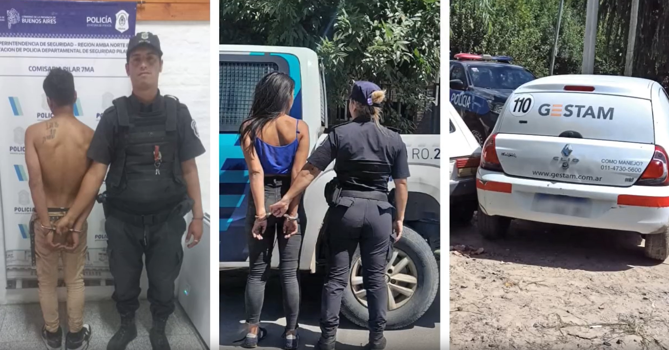 Cae una pareja que robó un auto estacionado en Manuel Alberti