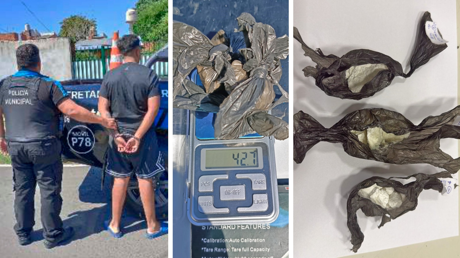 Intentó escapar de un control y lo detuvieron con drogas