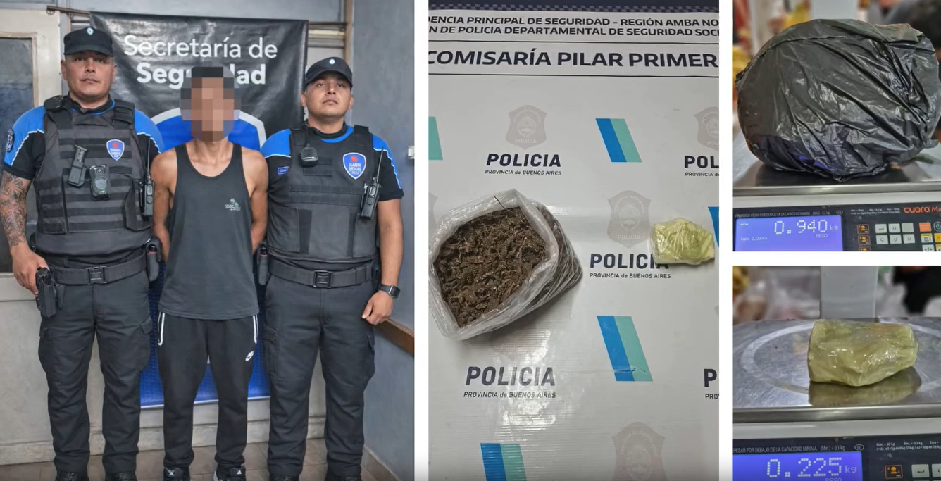 Simulaba esperar el colectivo y lo atraparon con drogas